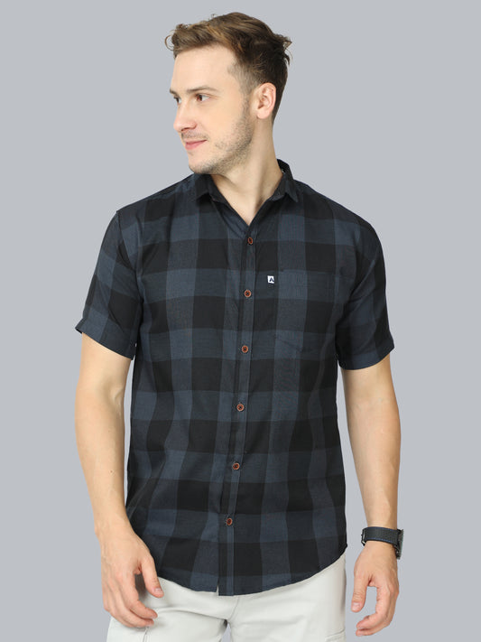 Tomtom Grey Plaid Shirt Grey For Men