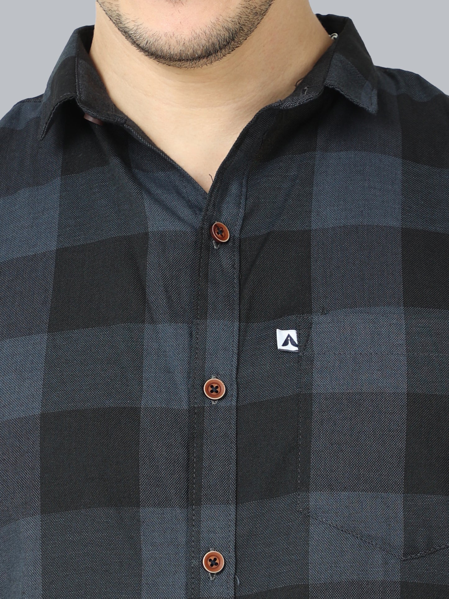 Tomtom Grey Plaid Shirt Grey For Men