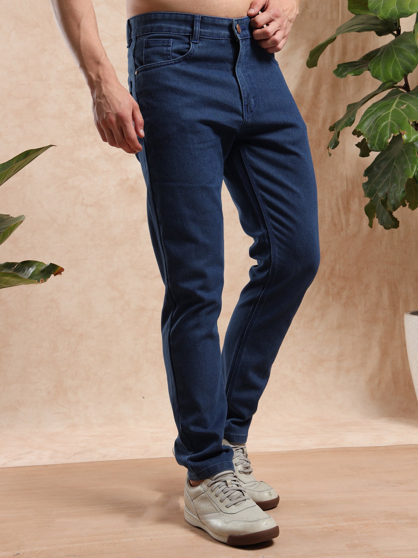 Slim Fit Mens Mid Blue Jeans