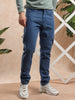 Light Blue Slim Fit Solid Denim Jeans for Men