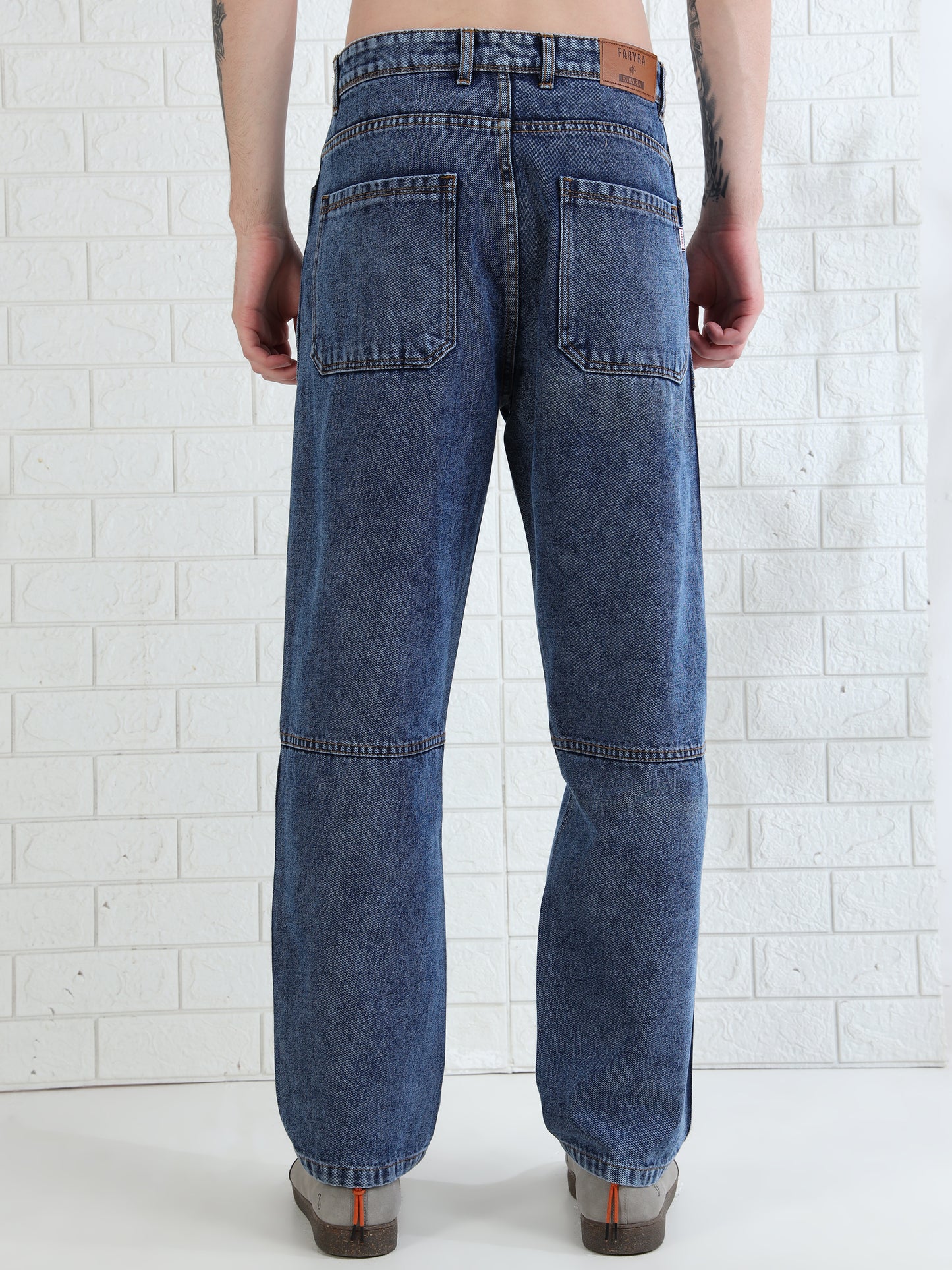 Driftstone Denim mid blue straight leg jeans for Men