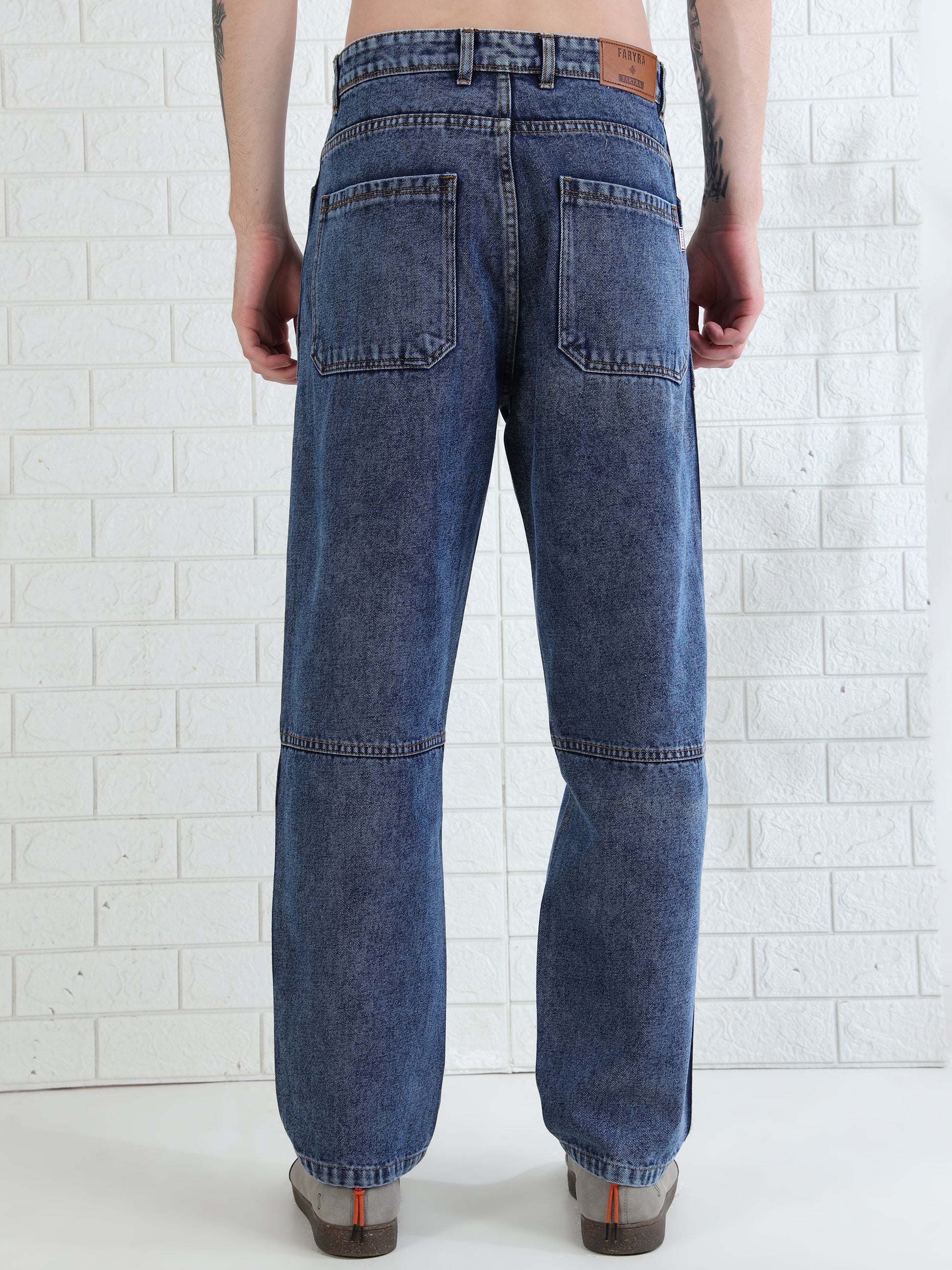 Driftstone Denim mid blue straight leg jeans for Men
