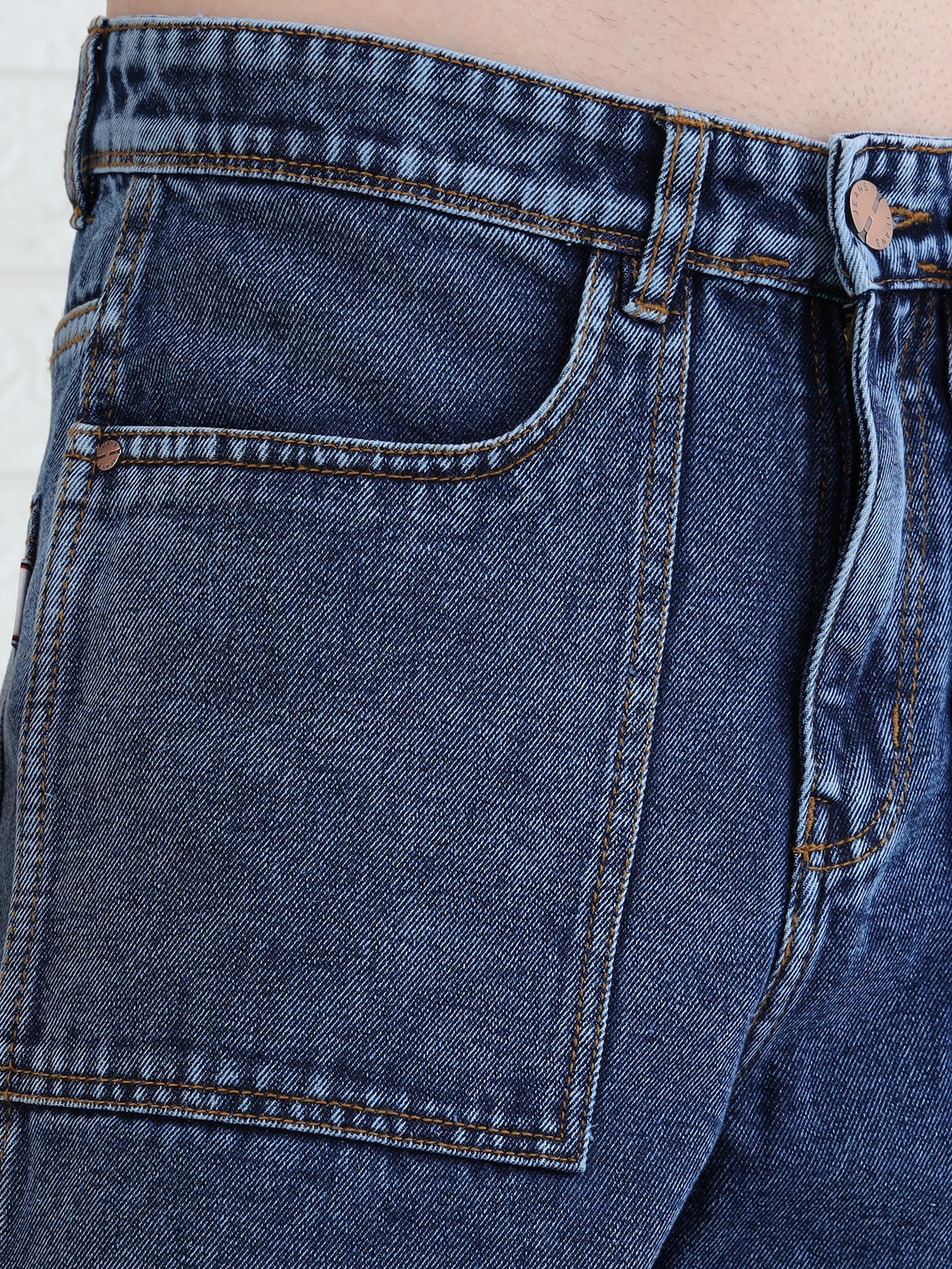 Driftstone Denim mid blue straight leg jeans for Men