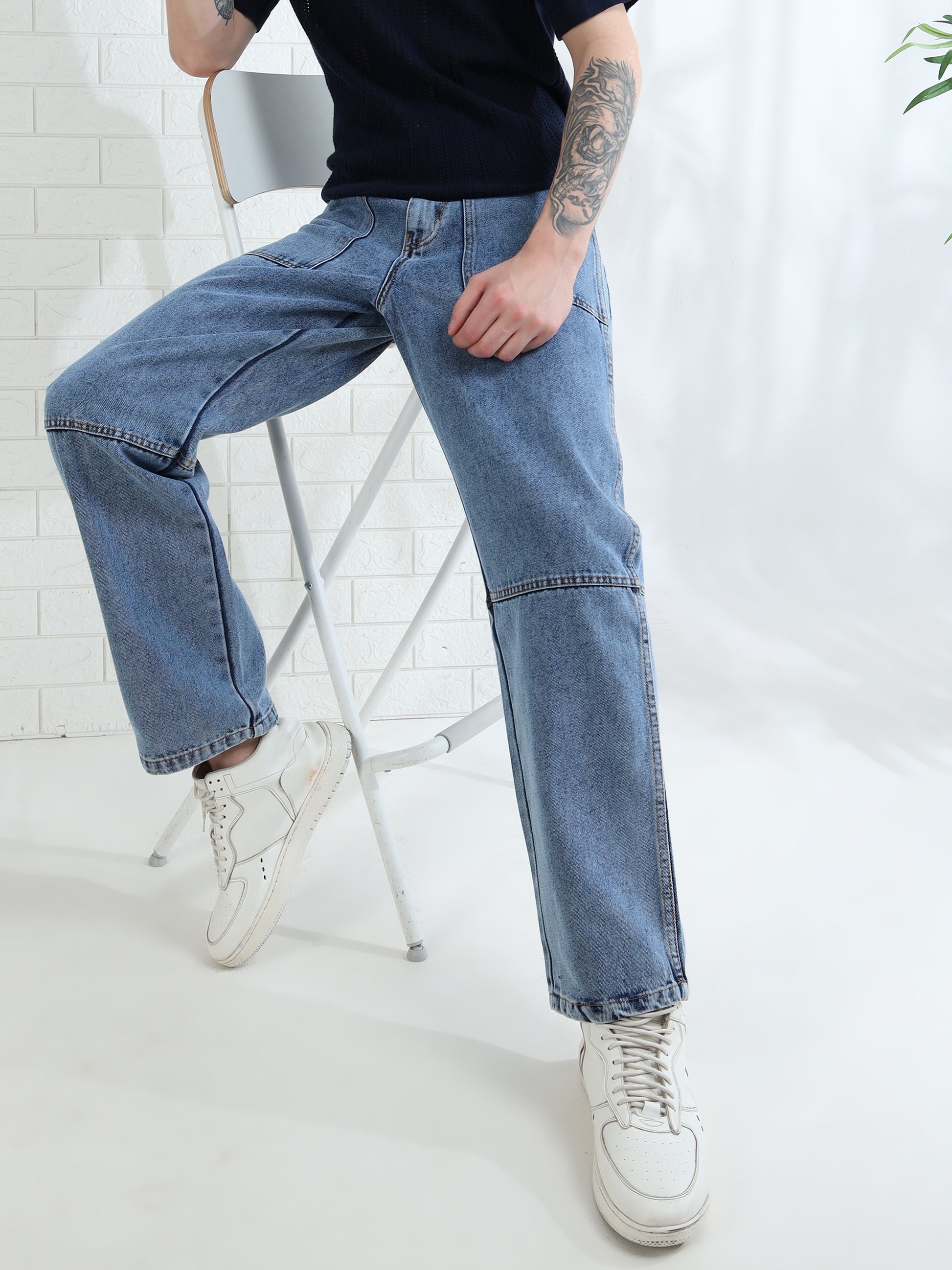 Driftstone Light Blue Denim Pant for Men