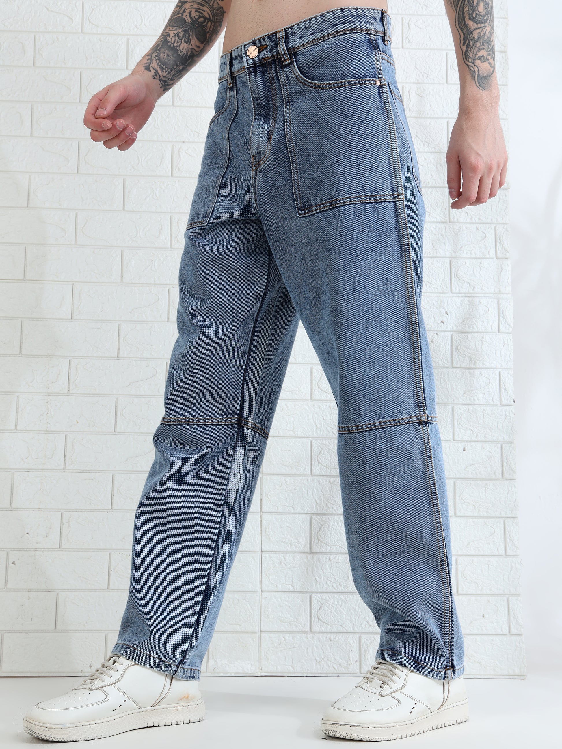 Driftstone Light Blue Denim Pant for Men