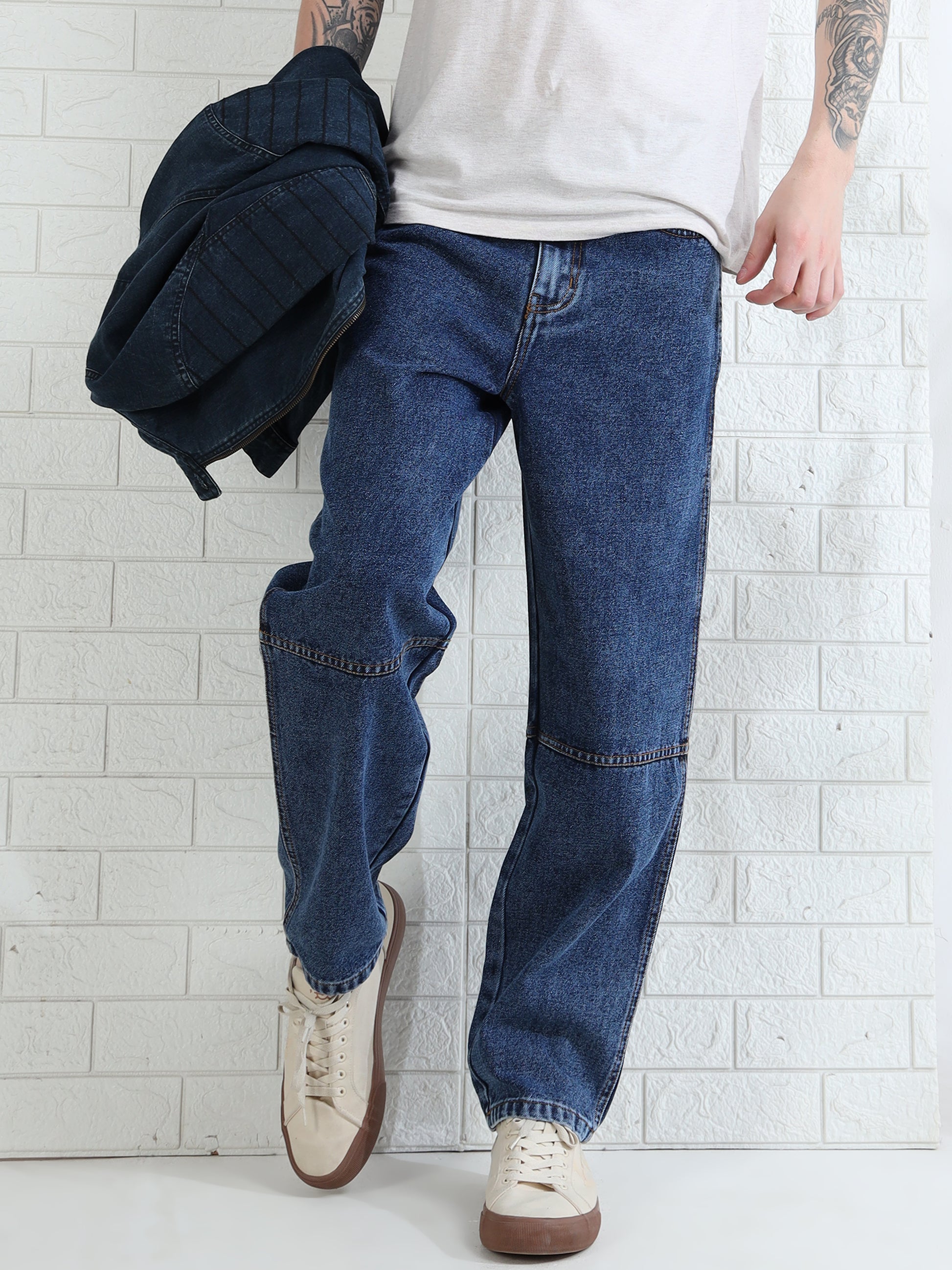 Breeze Walk Denim mid blue jeans for men