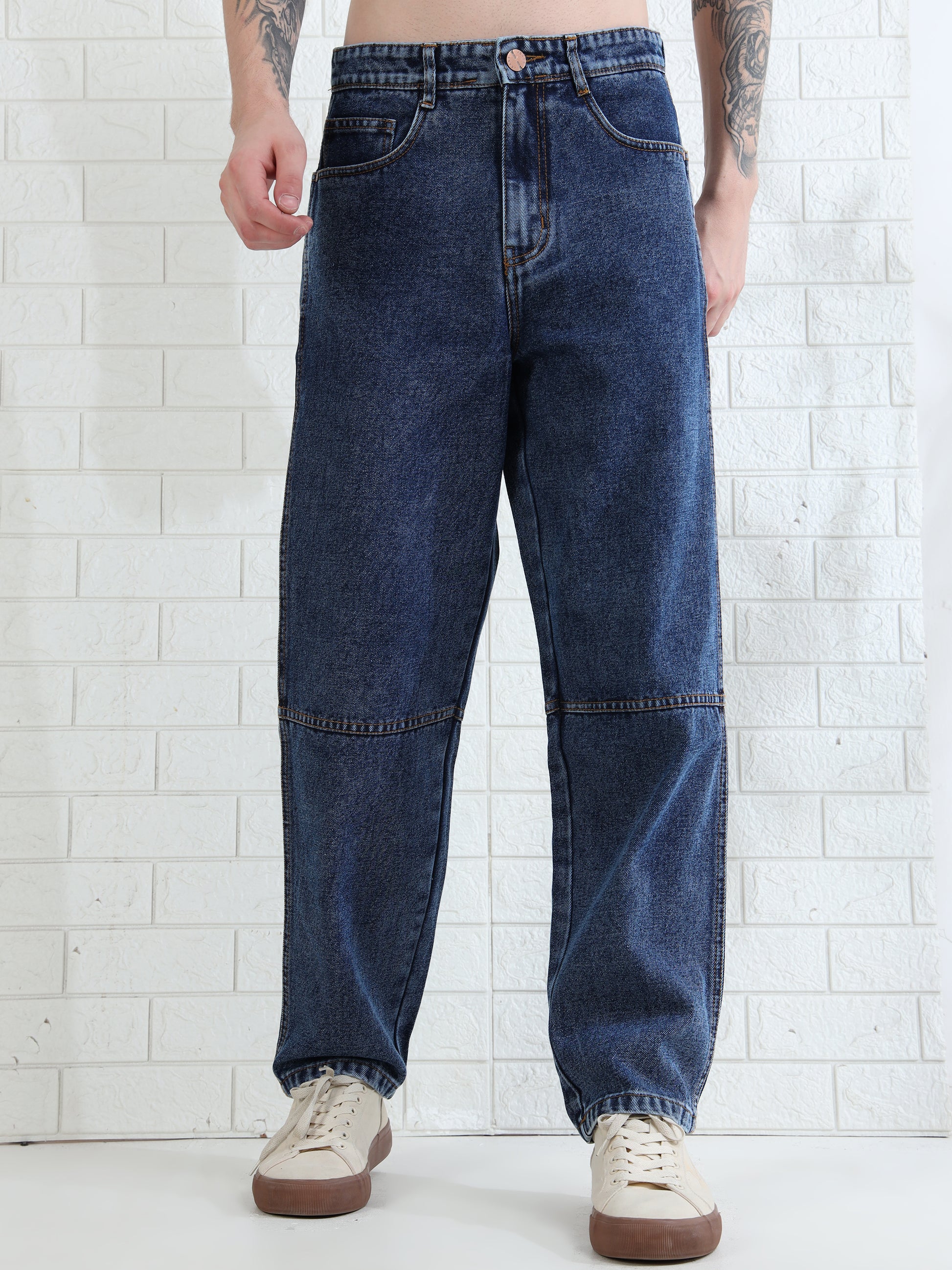 Breeze Walk Denim mid blue jeans for men