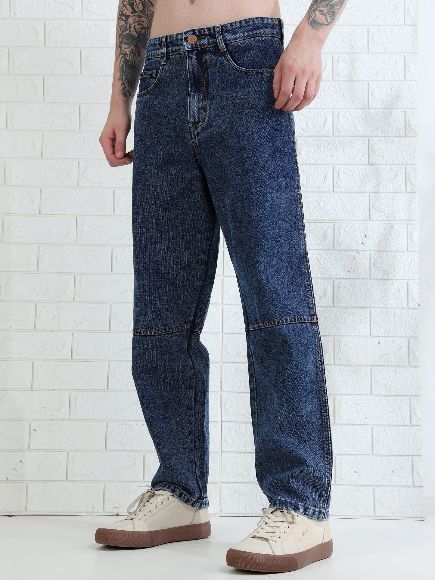 Breeze Walk Denim mid blue jeans for men
