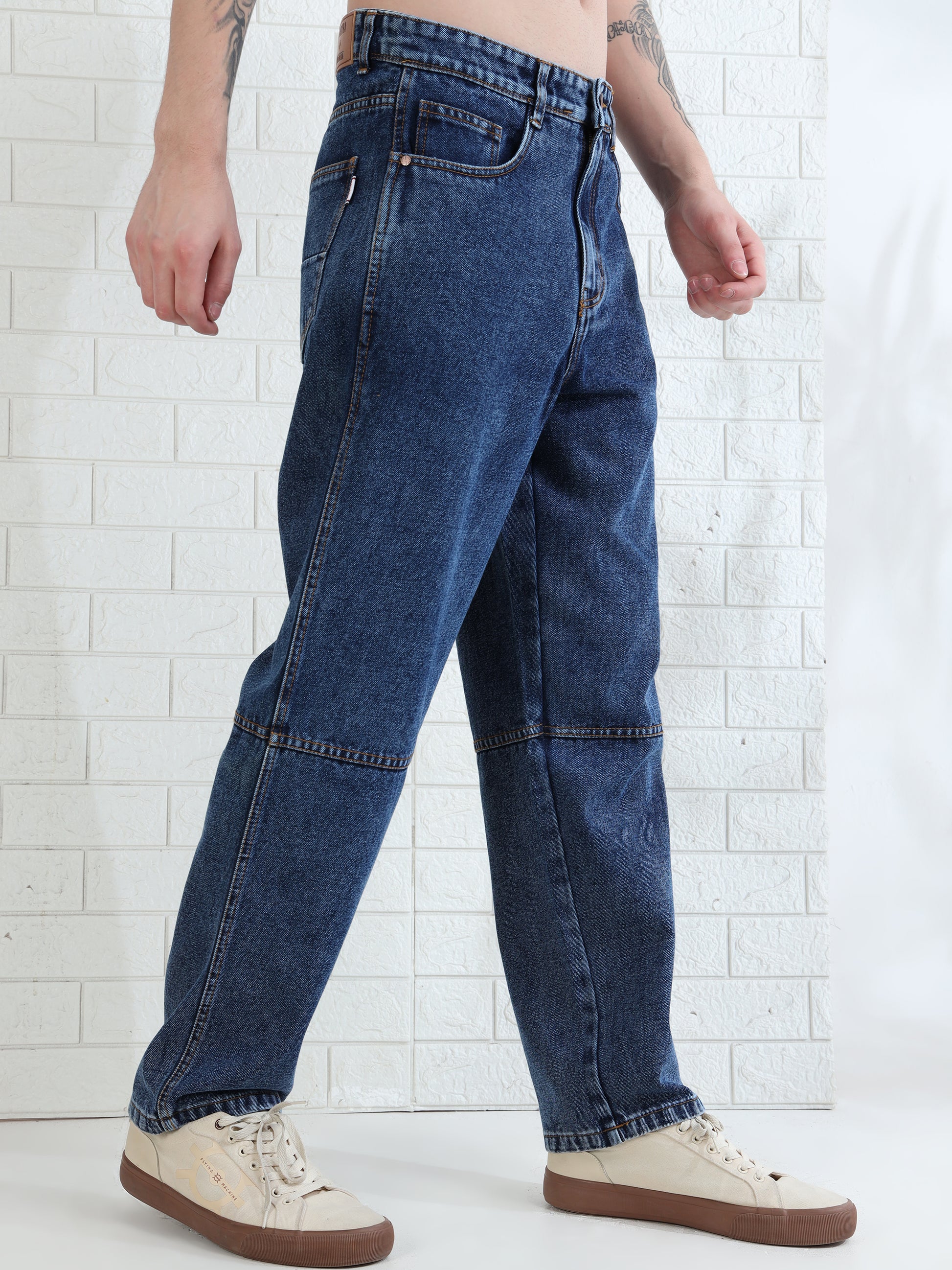 Breeze Walk Denim mid blue jeans for men