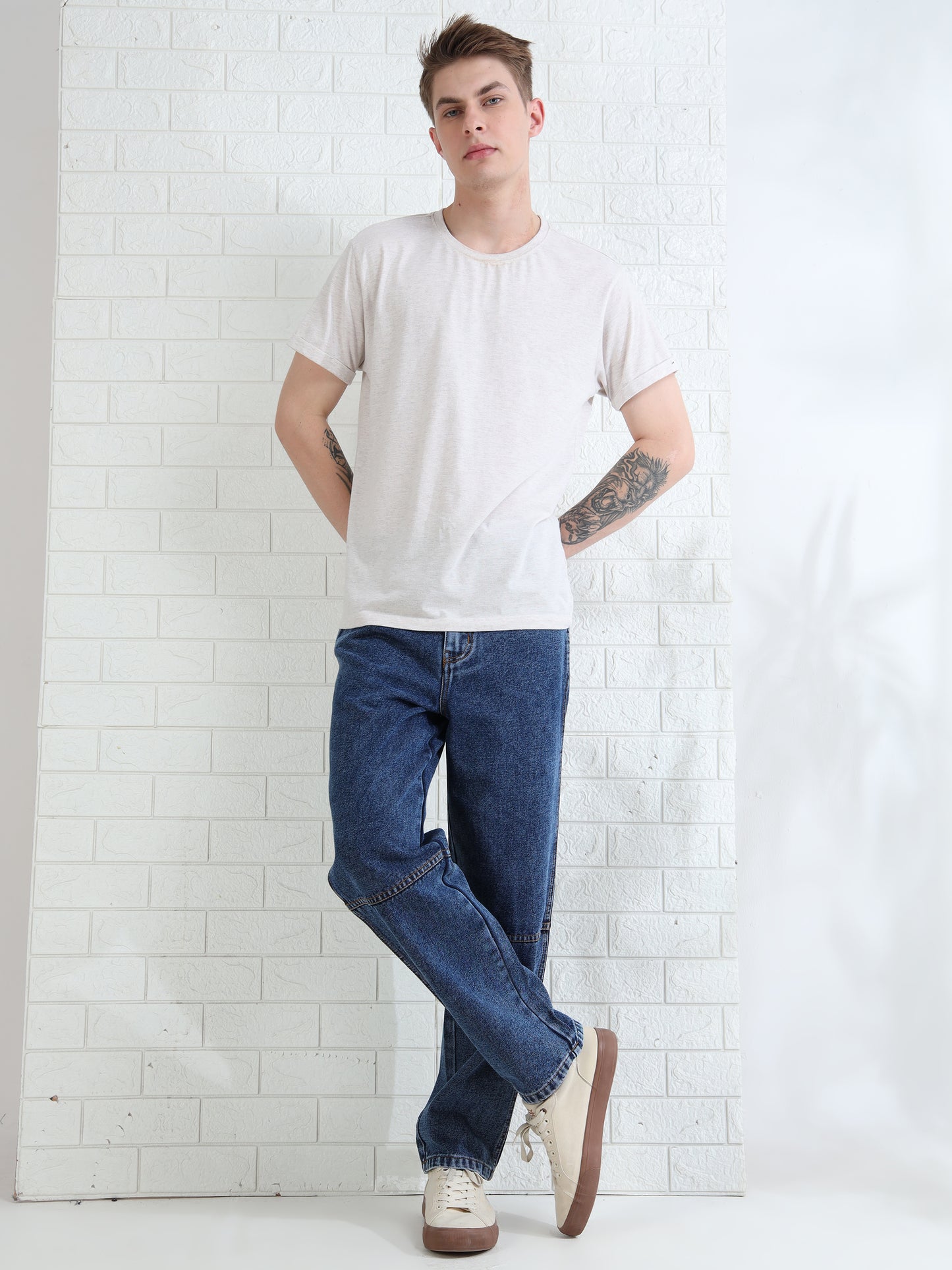 Breeze Walk Denim mid blue jeans for men