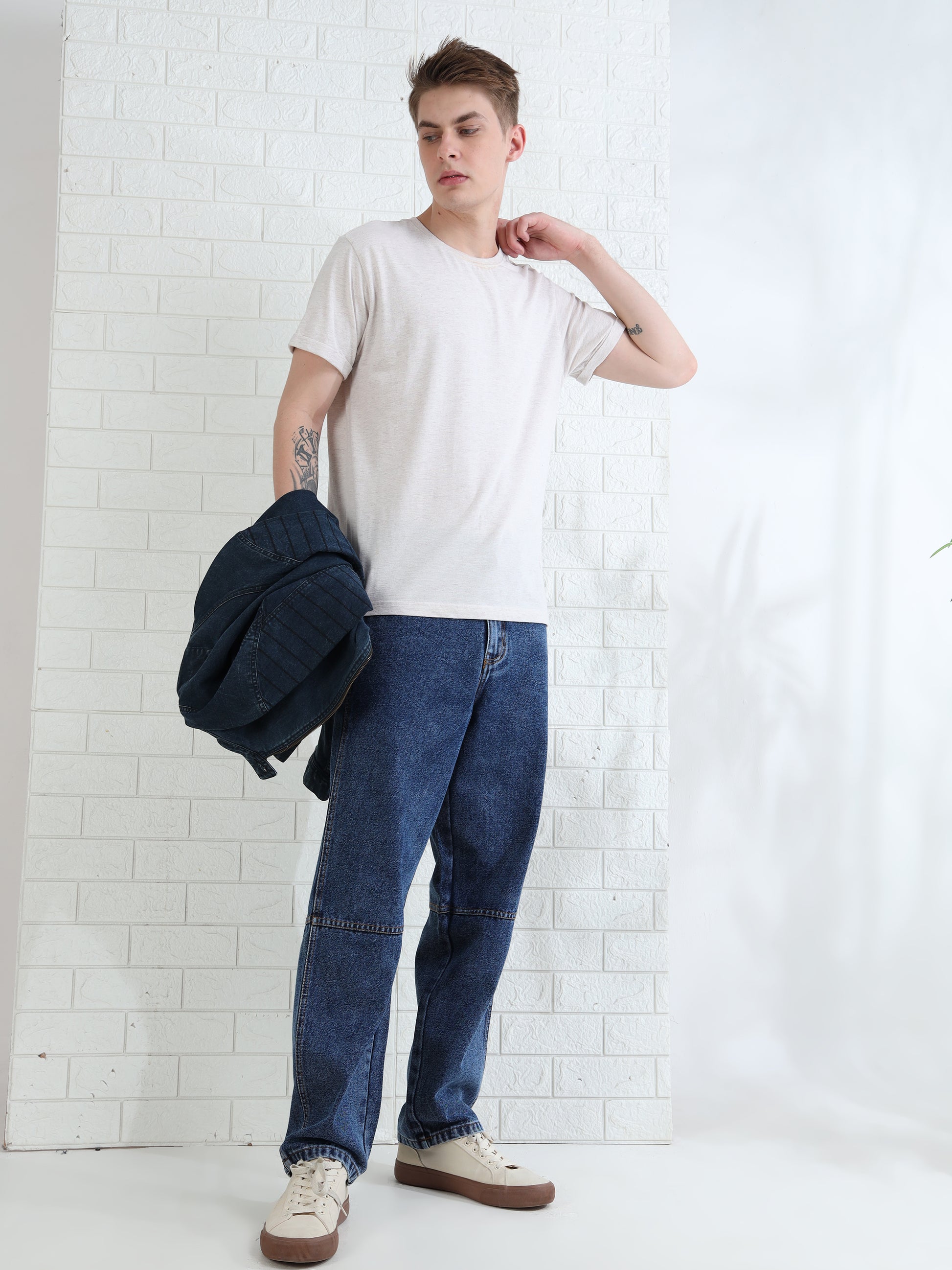 Breeze Walk Denim mid blue jeans for men