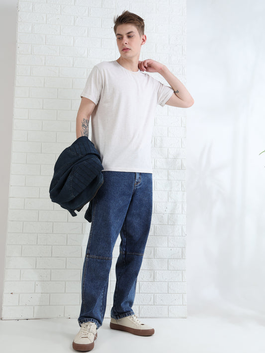 Breeze Walk Denim mid blue jeans for men