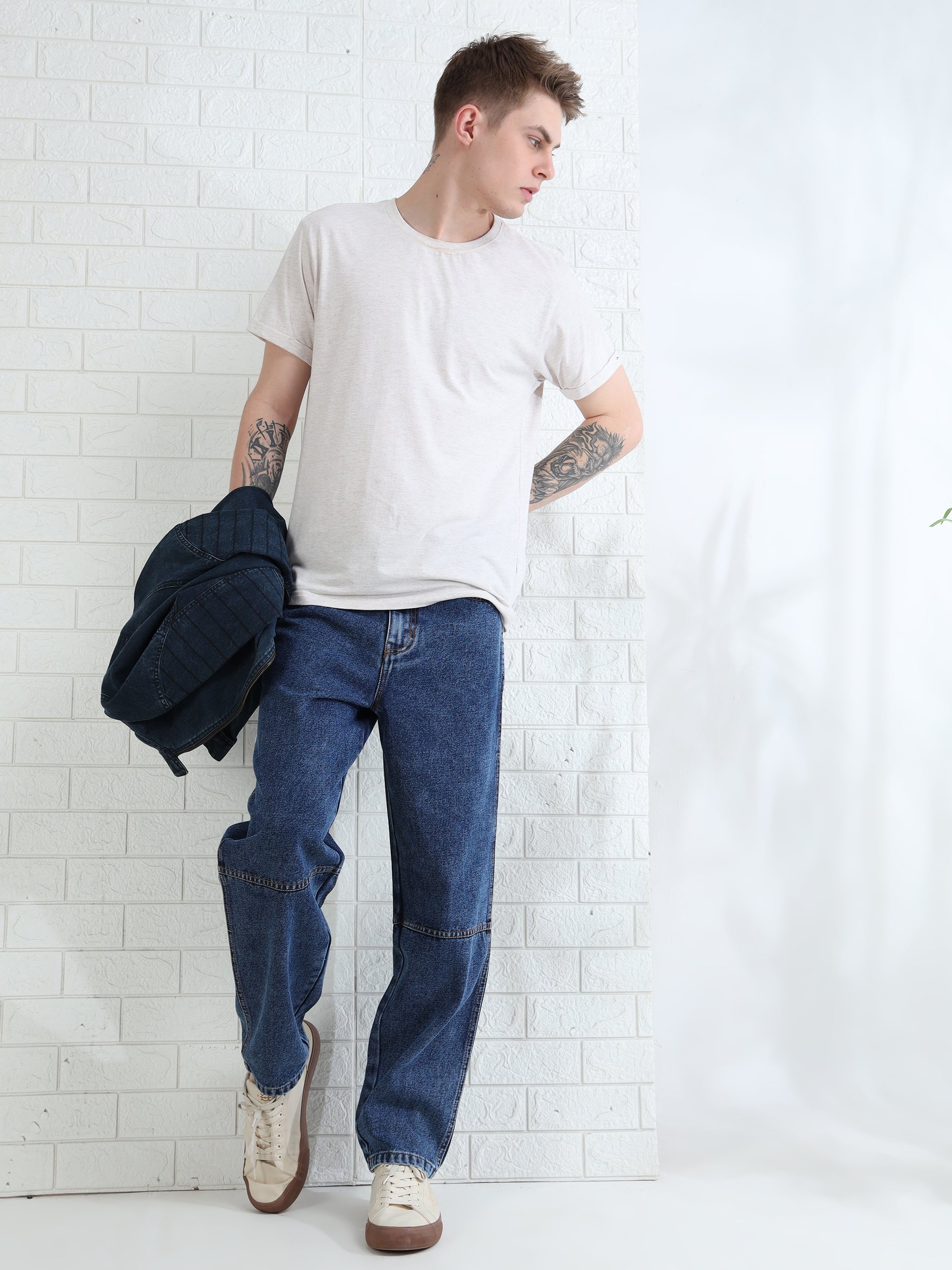 Breeze Walk Denim mid blue jeans for men