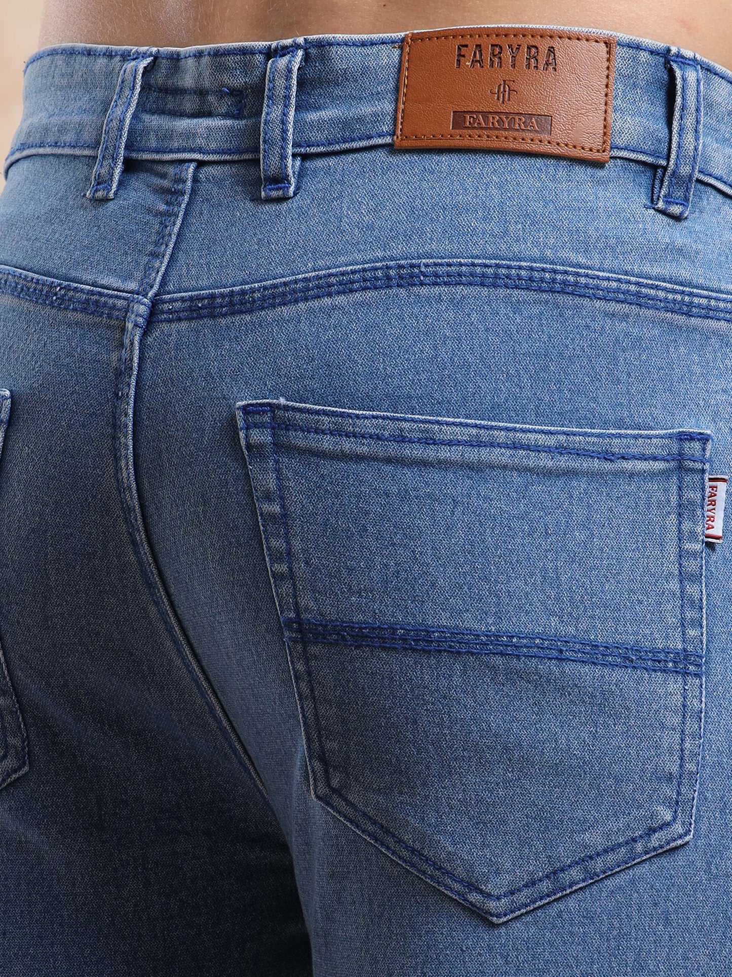 Stretchy Mens Light Wash Jeans