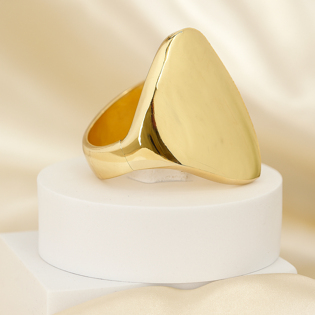 Minimalist gold-plated triangular statement bracelet