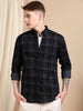 Casual Checked Ash Grey Shirt For Men