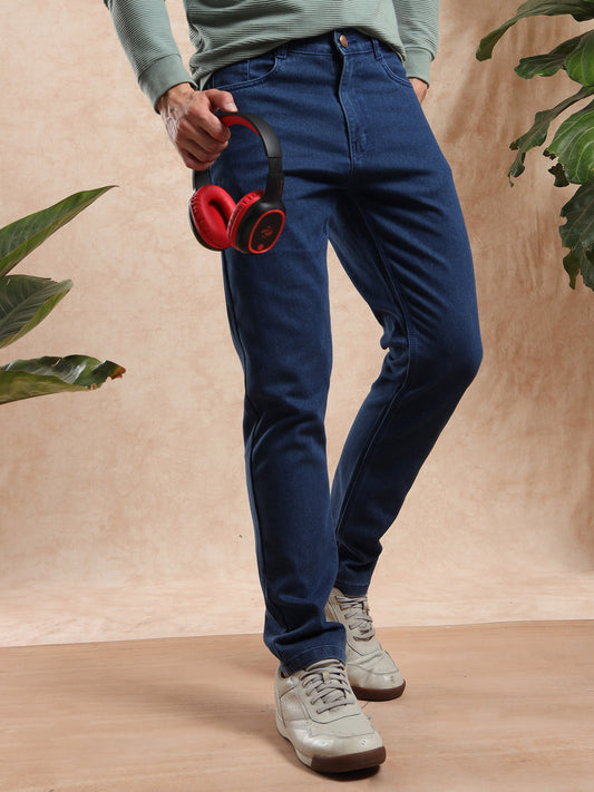 Slim Fit Mens Mid Blue Jeans