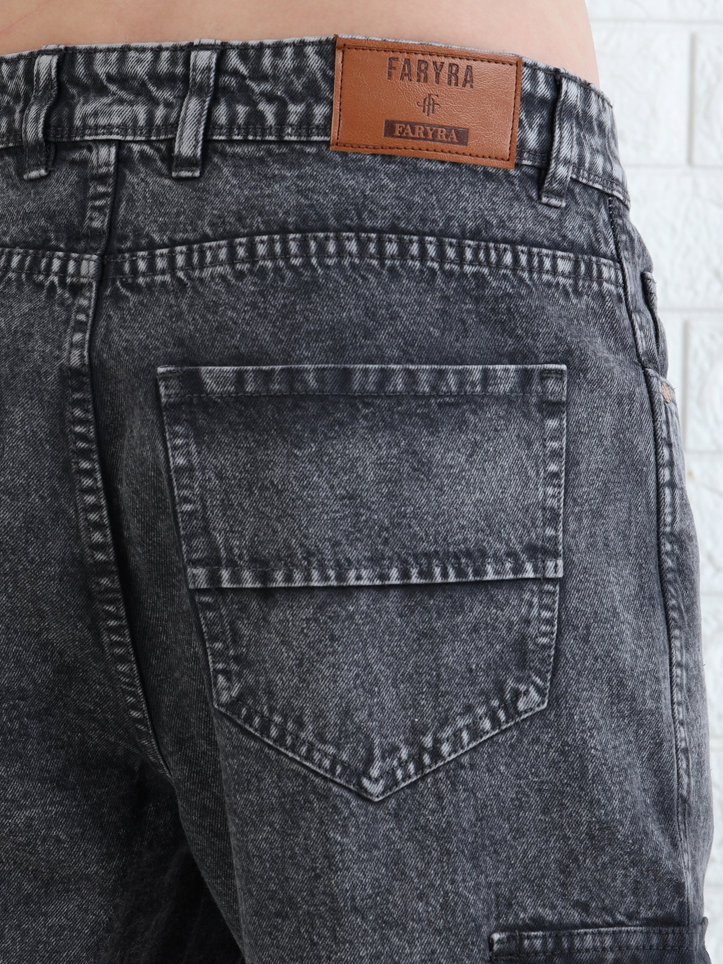 Urban Drift Dark Grey Cargo Pants Baggy for Men 