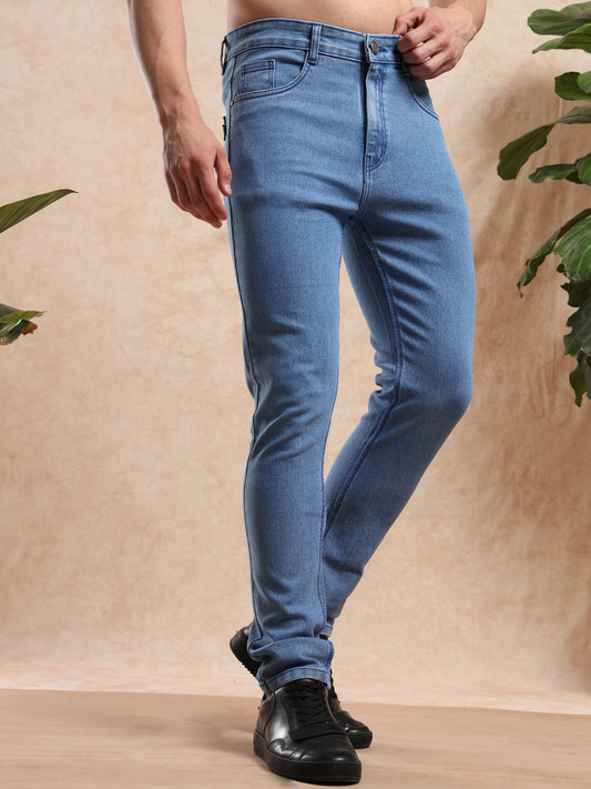 Stretchy Mens Light Wash Jeans