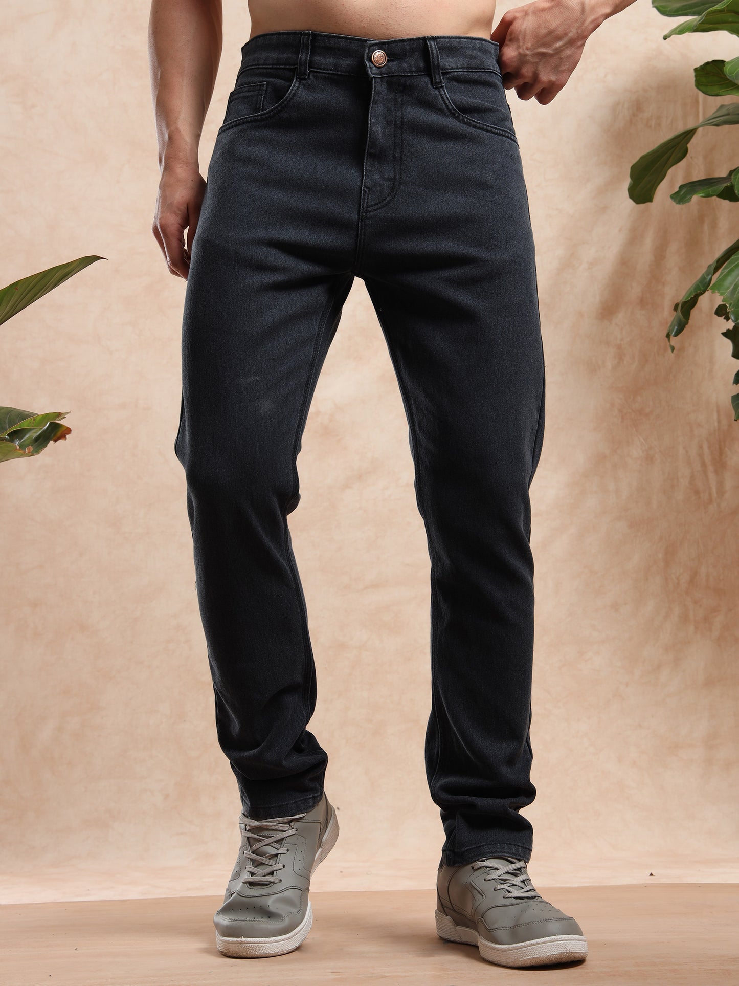 Classic Mens Black Slim Fit Jeans