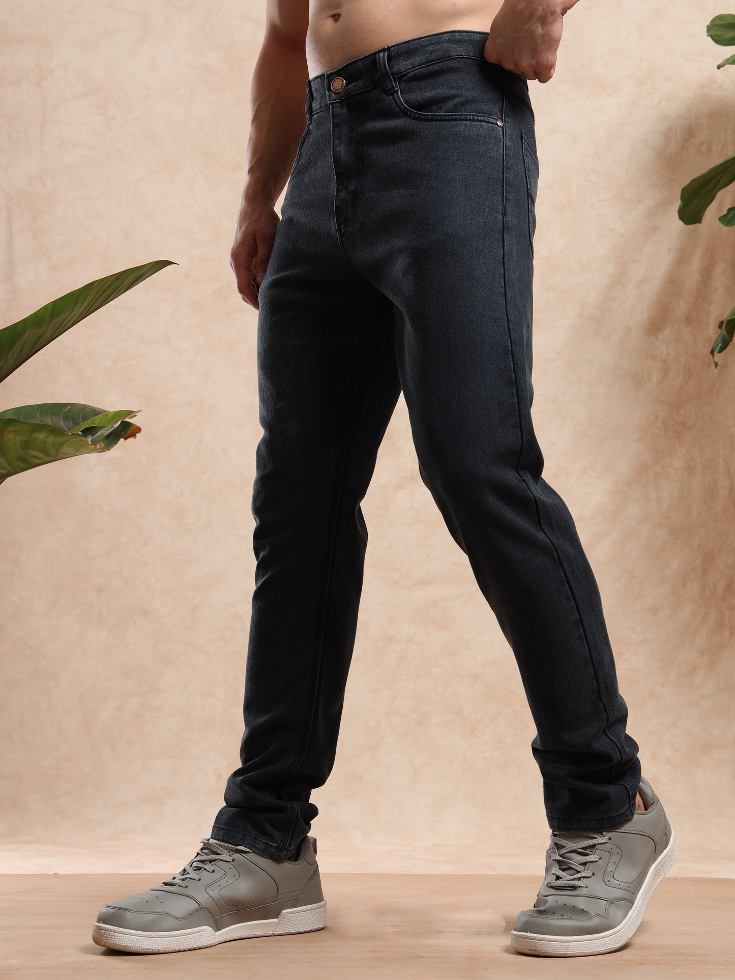 Classic Mens Black Slim Fit Jeans