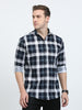 Men's Tartan checkered White Cotton Blend Regular Fit Shirt