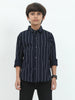Navy Stripes Cotton Shirt for Kids