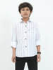 White Stripes Cotton Shirt for KIds