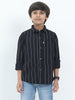 Black Stripes Cotton Shirt for KIds