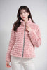 Women’s Pink Faux Fur Winter Jacket – Soft Pink Zip-Up Warm Coat