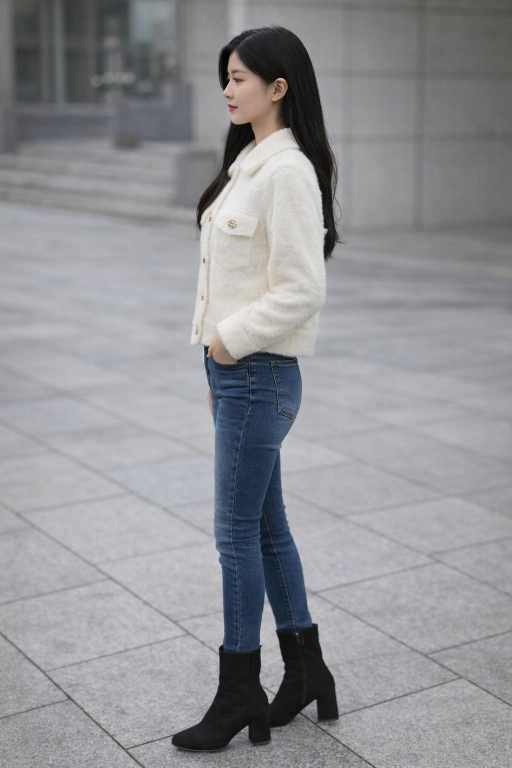 White Fuzzy Button-Up Sweater for Women â€“ Chic Winter Essential with Crystal Buttons