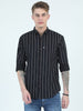 Black Stripes Cotton Shirt for Men