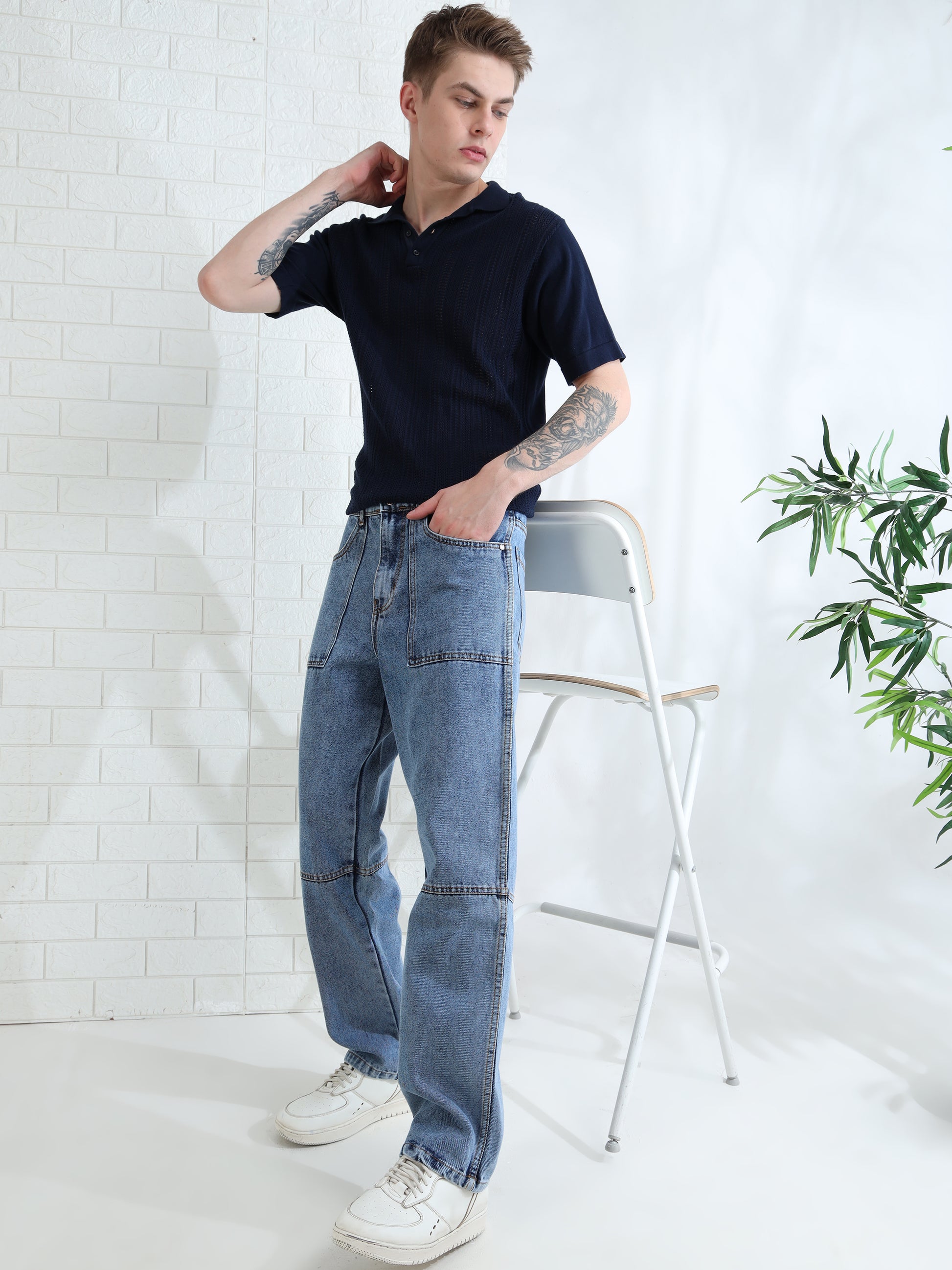 Driftstone Light Blue Denim Pant for Men