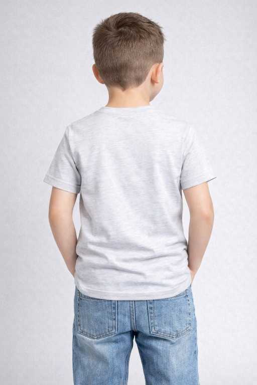 boys plain light grey cotton t-shirt half sleeve comfortable kids casual everyday wear.