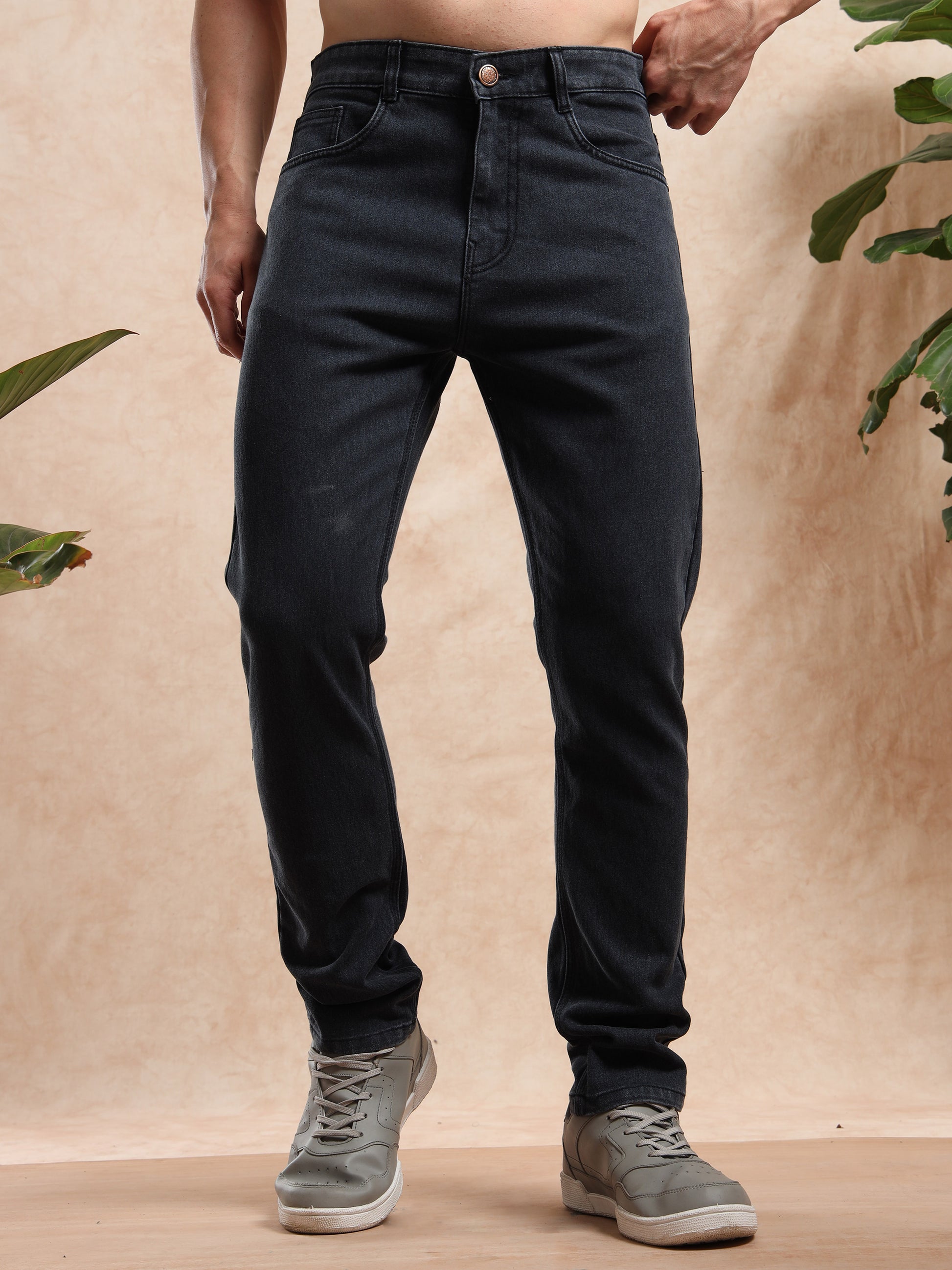 Classic Mens Black Slim Fit Jeans