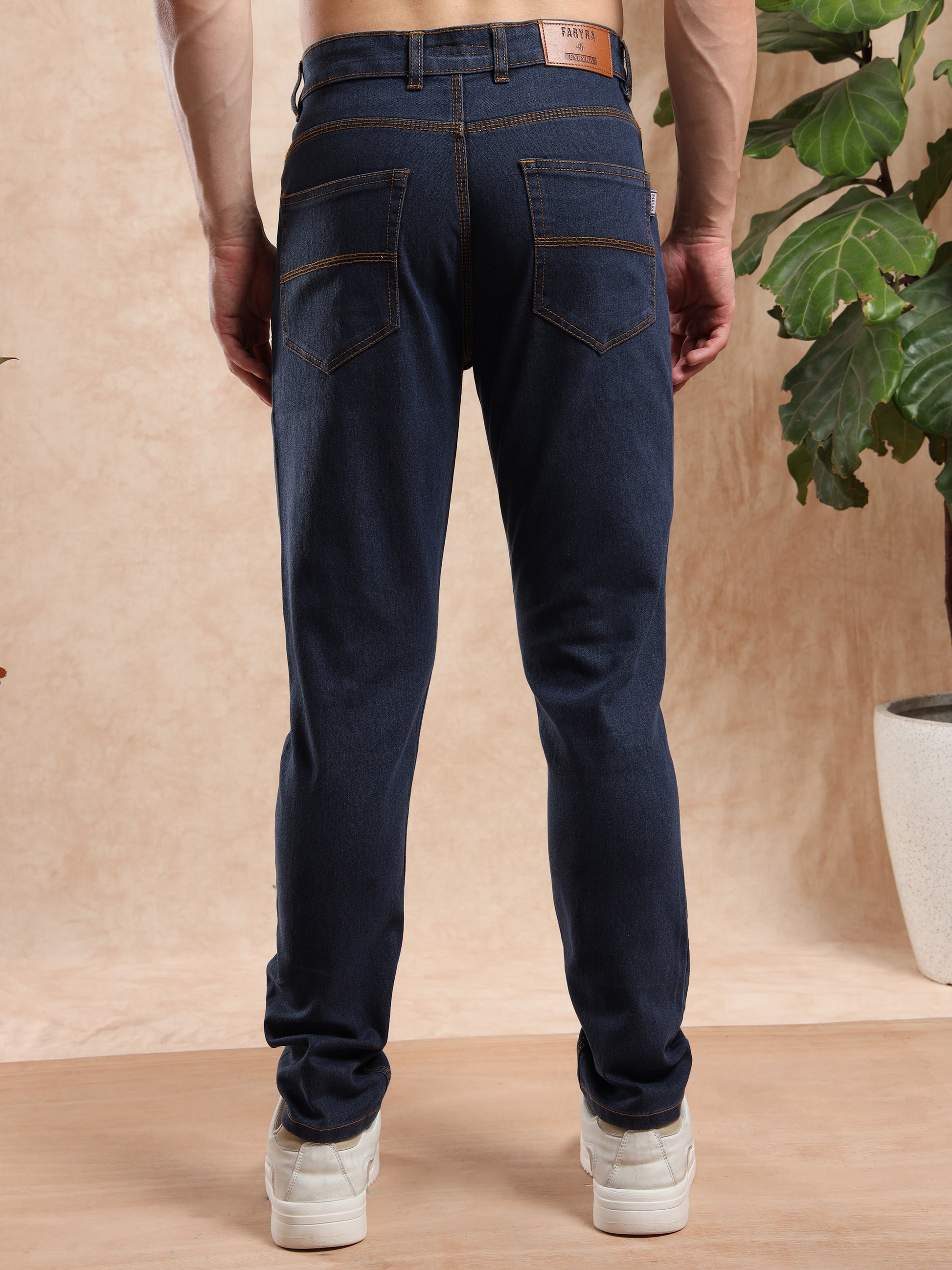 Slim Fit Mens Dark Blue Jeans