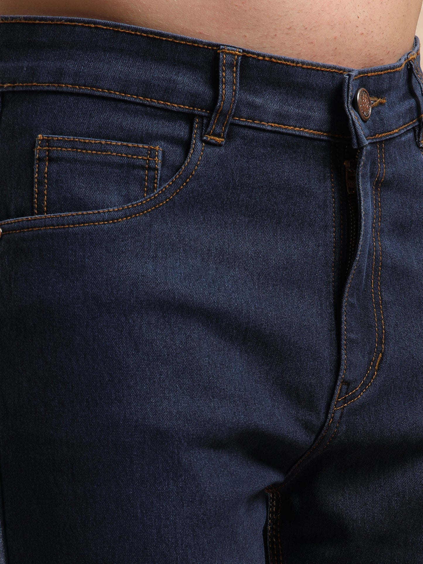 Slim Fit Mens Dark Blue Jeans