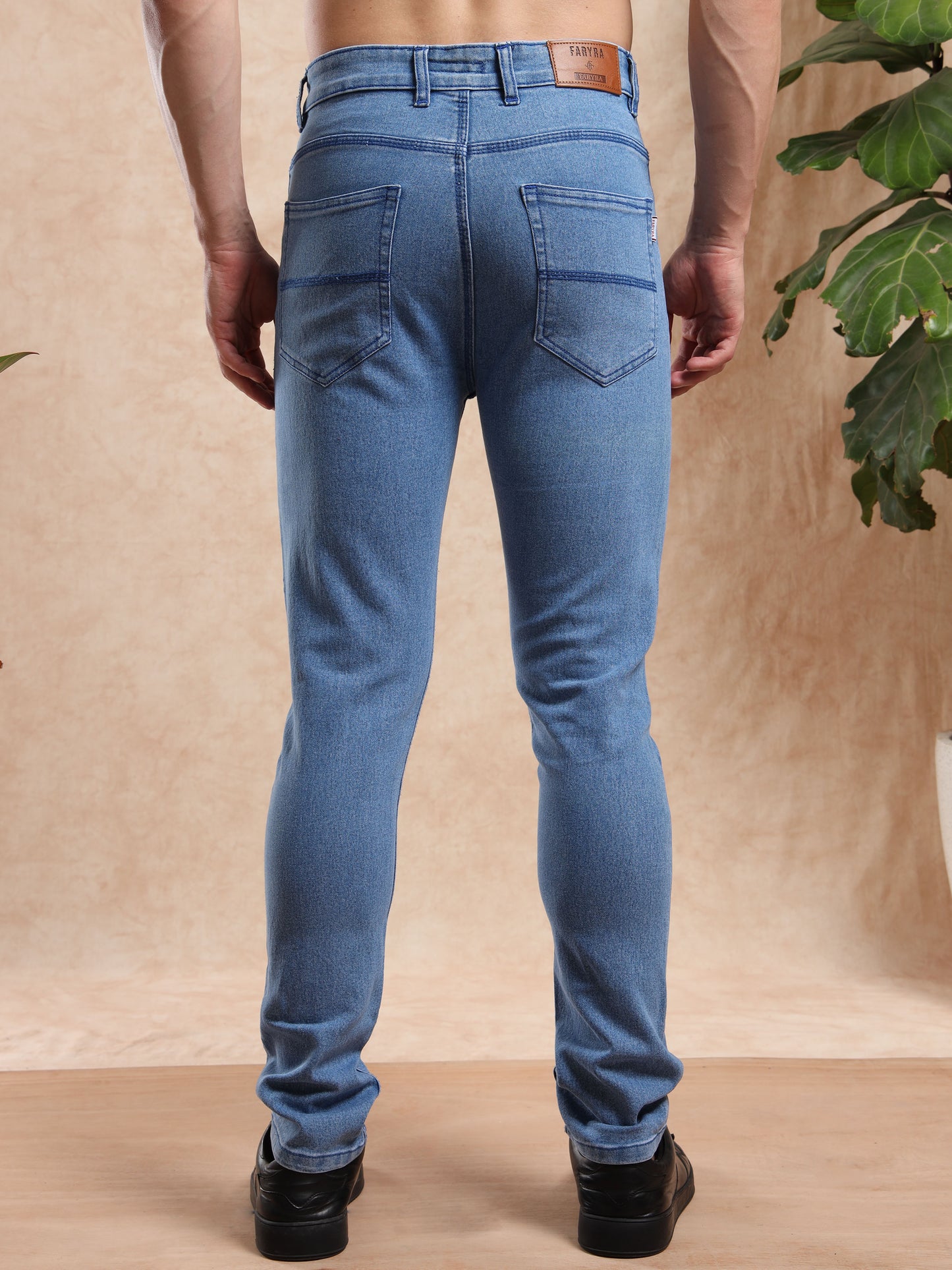 Stretchy Mens Light Wash Jeans