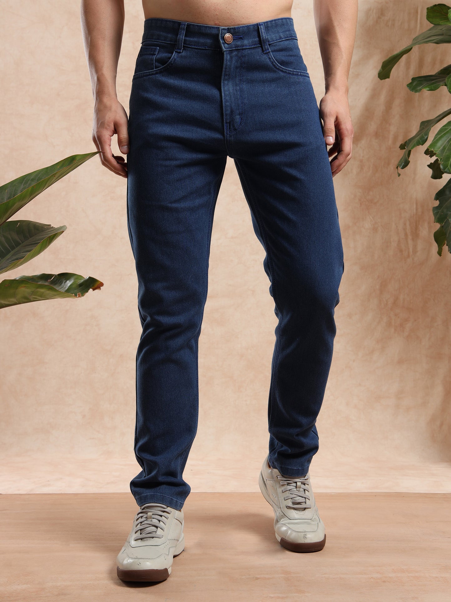 Slim Fit Mens Mid Blue Jeans