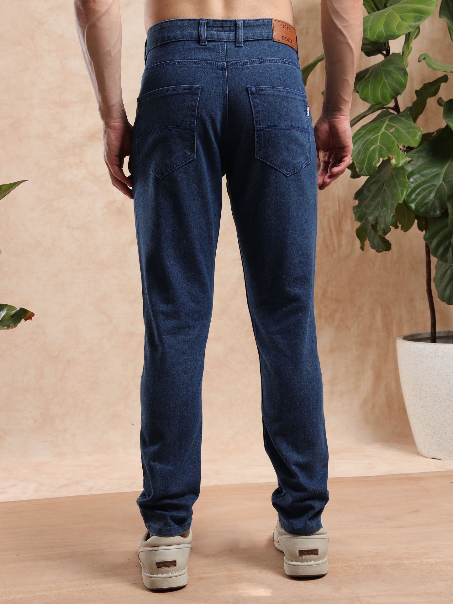 Slim Fit Mens Mid Blue Jeans