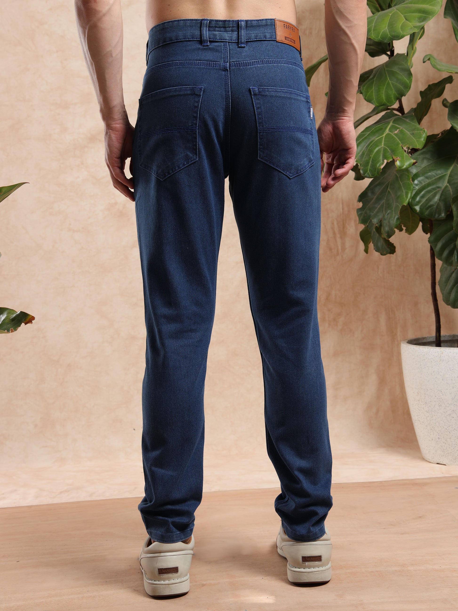 Slim Fit Mens Mid Blue Jeans