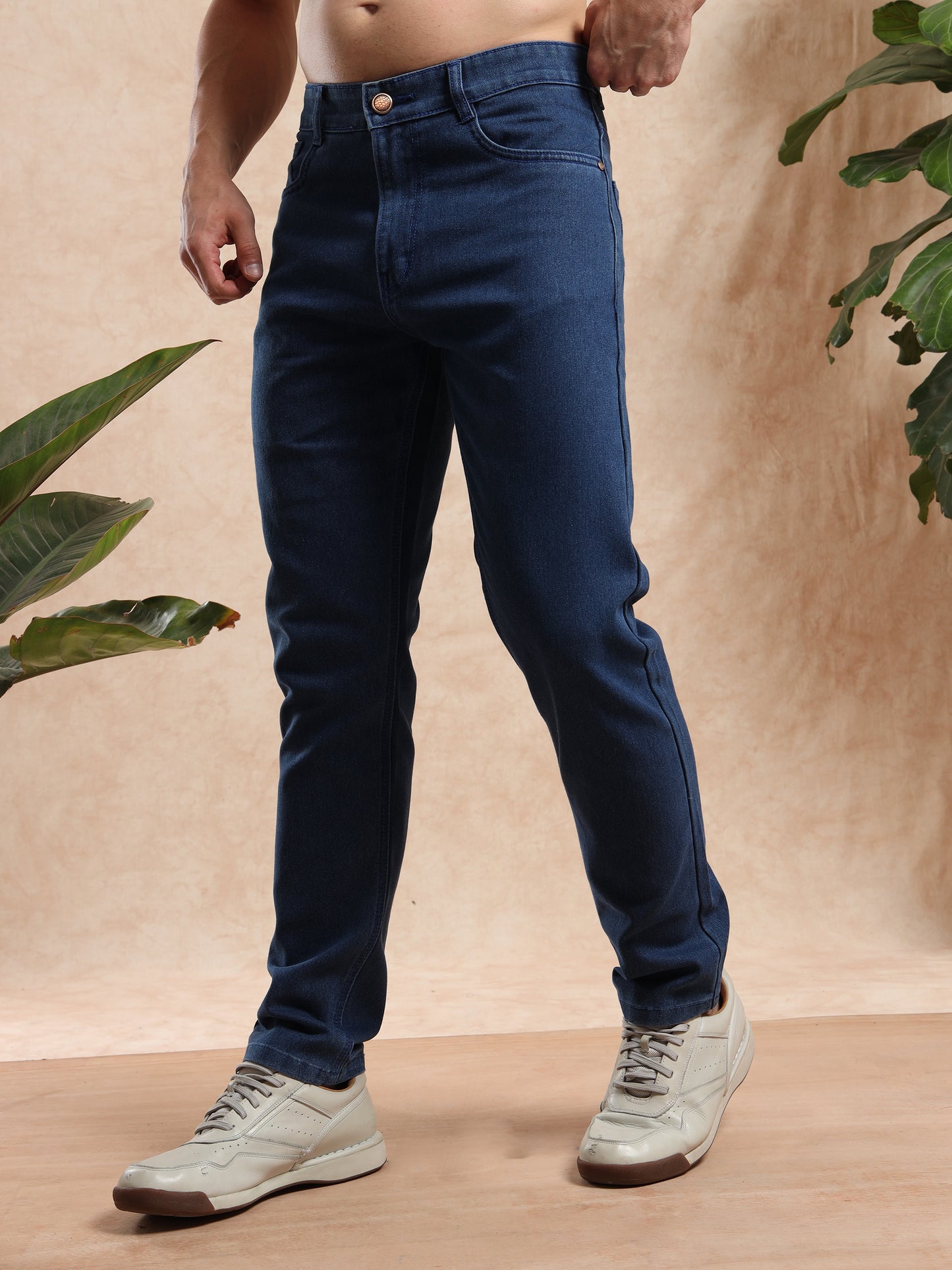 Slim Fit Mens Mid Blue Jeans