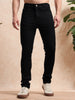 Black Slim Fit Solid Denim Jeans for Men
