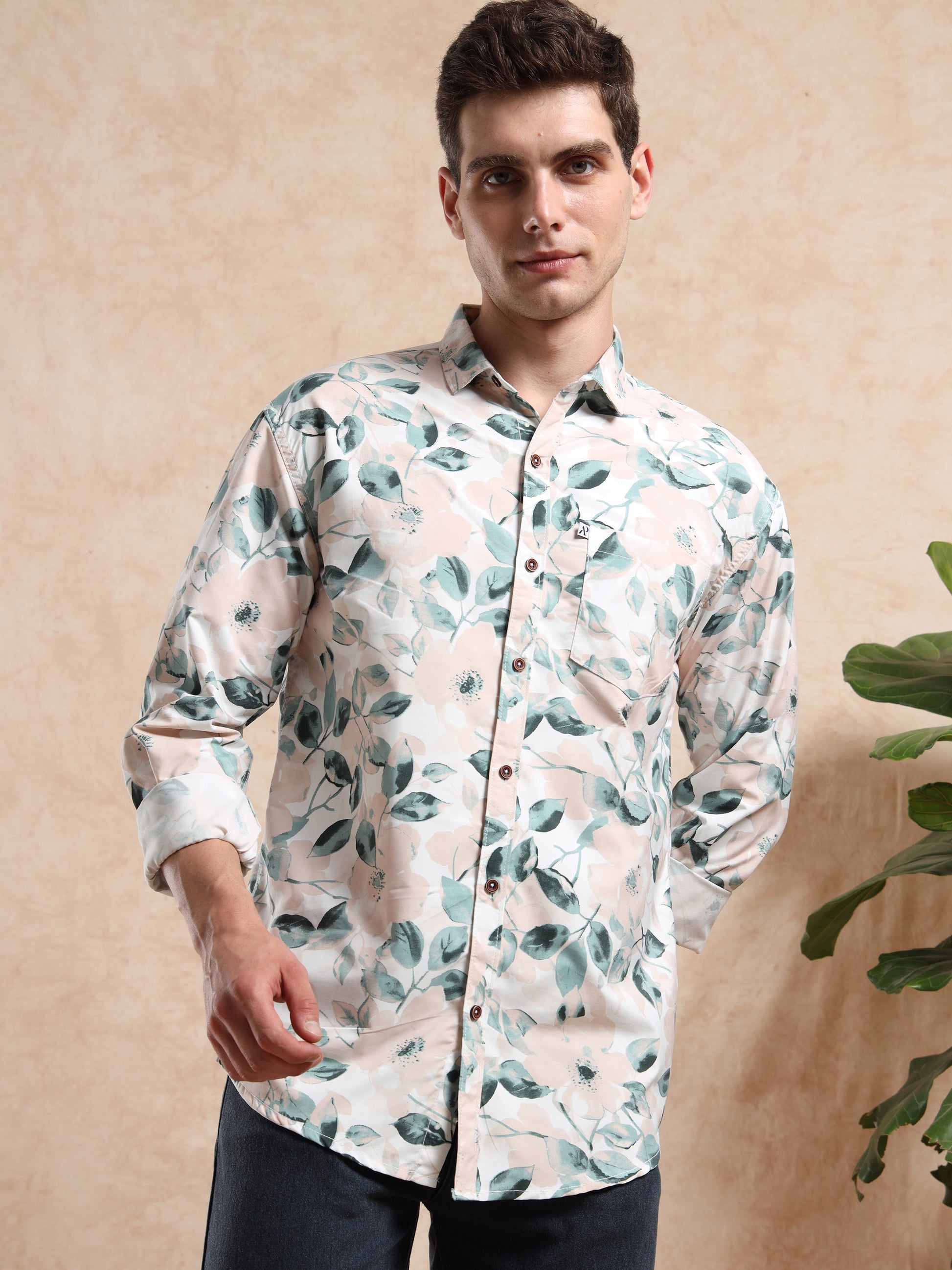 Stylish Floral Printed Casual Shirt for Men