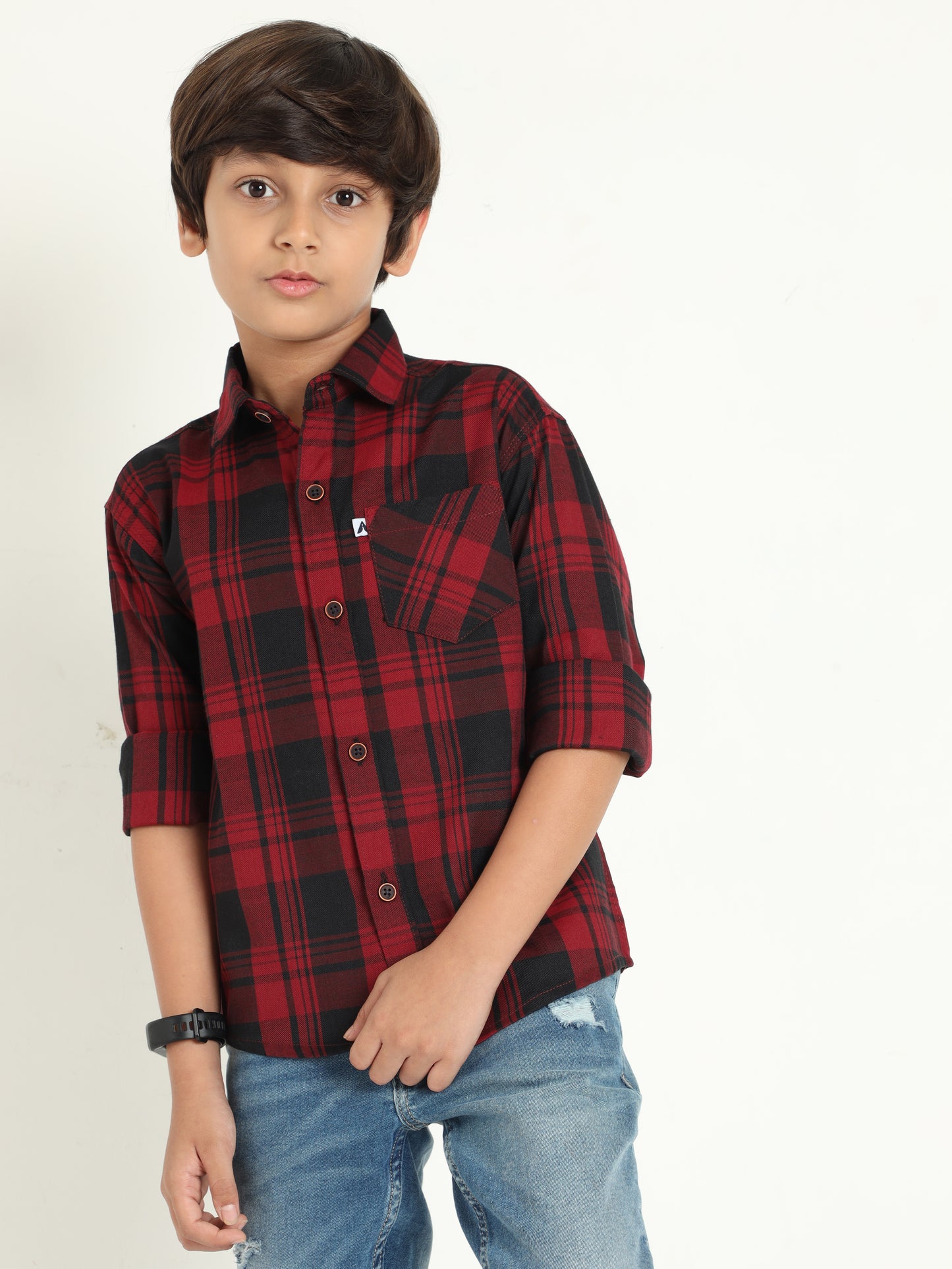 wanted red cotton shirt