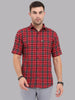Men's Half Sleeve Buffalo Red Check shirt Regular Fit